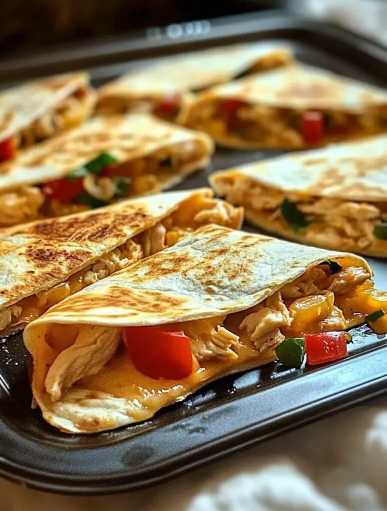 Sheet Pan Chicken Quesadillas