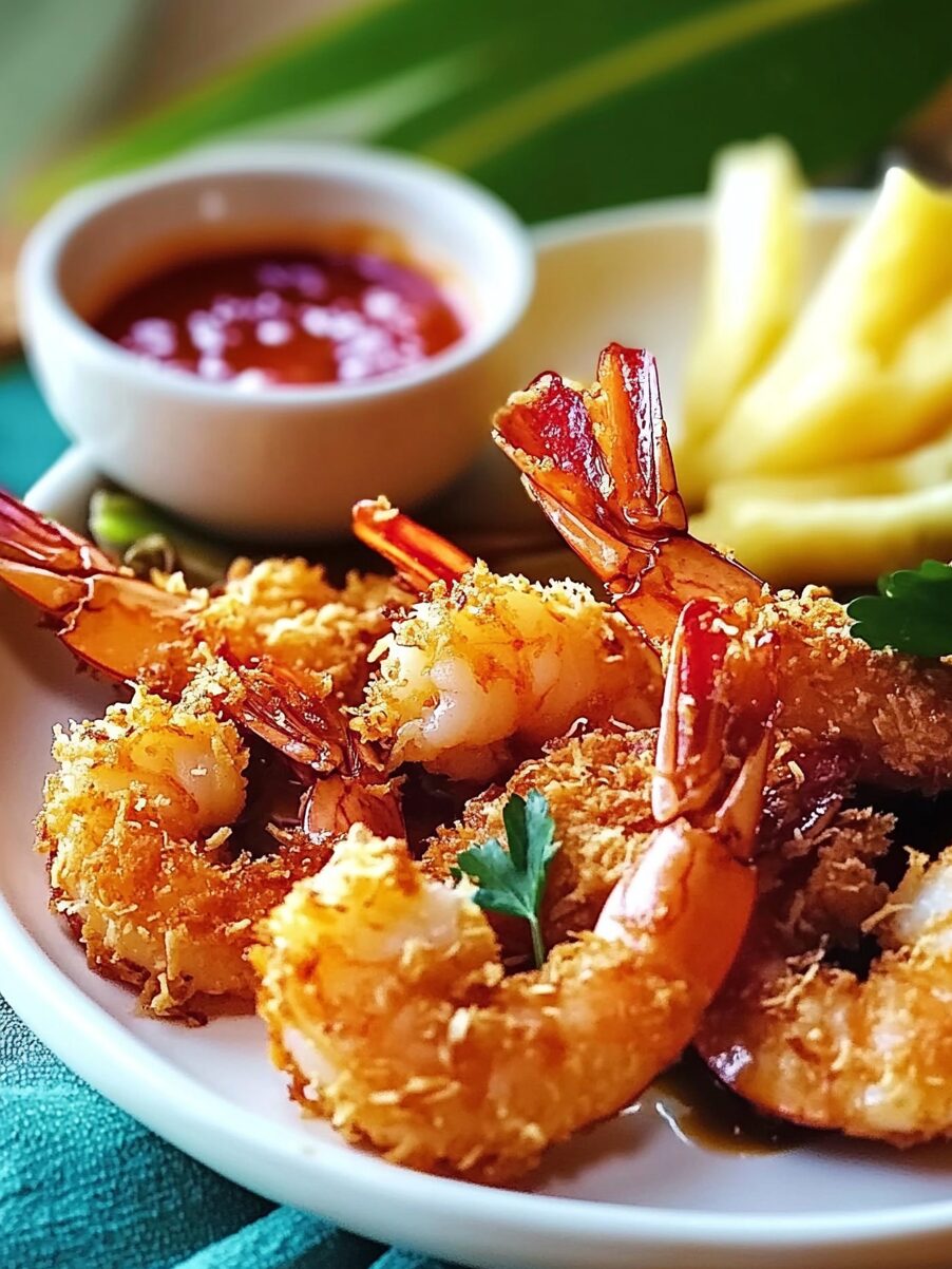 Oven-Fried Coconut Shrimp with Thai Pineapple Chili Sauce