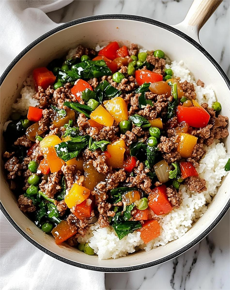 Mediterranean Ground Beef Stir Fry