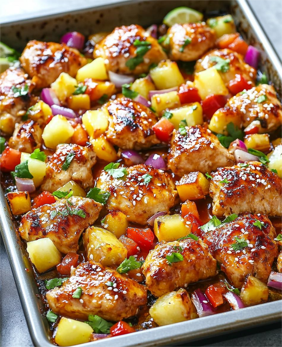 Hawaiian Chicken Sheet Pan