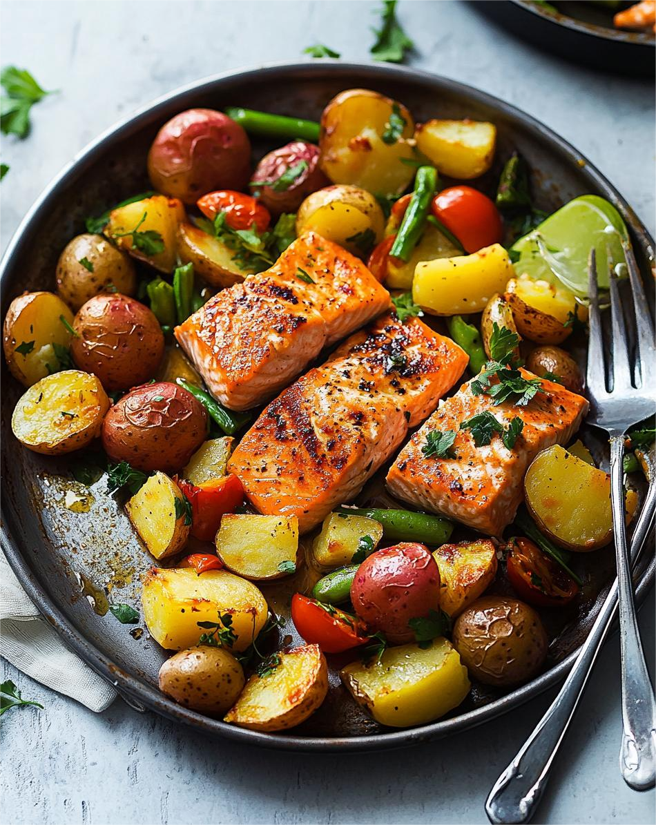 Sheet Pan Salmon and Vegetables