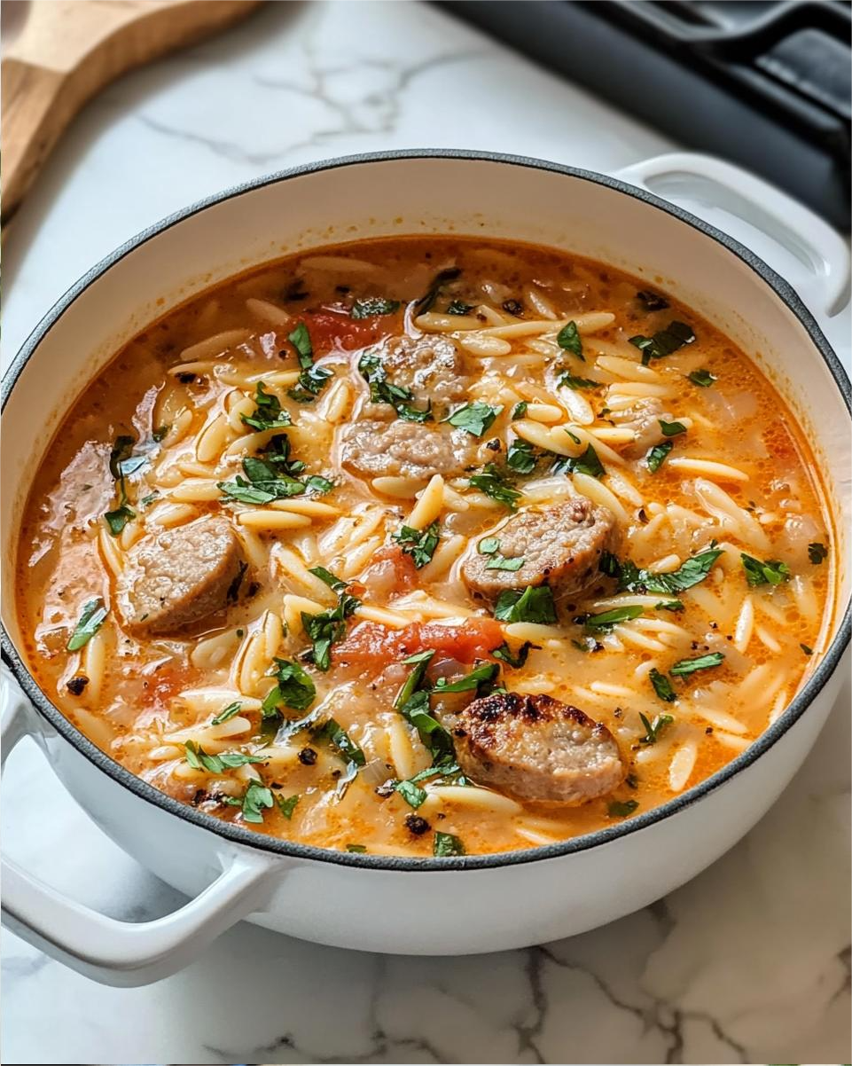 Marry Me Sausage Orzo Soup