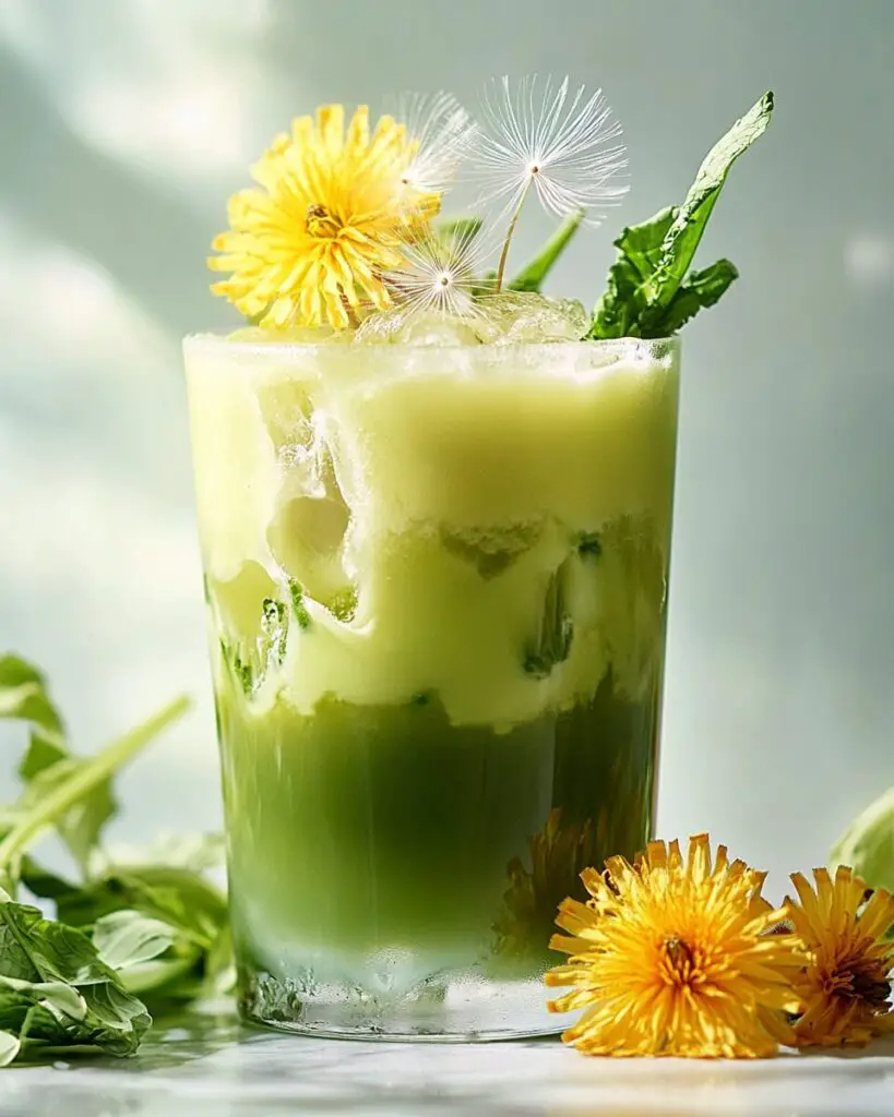 Iced Matcha Dandelion Latte