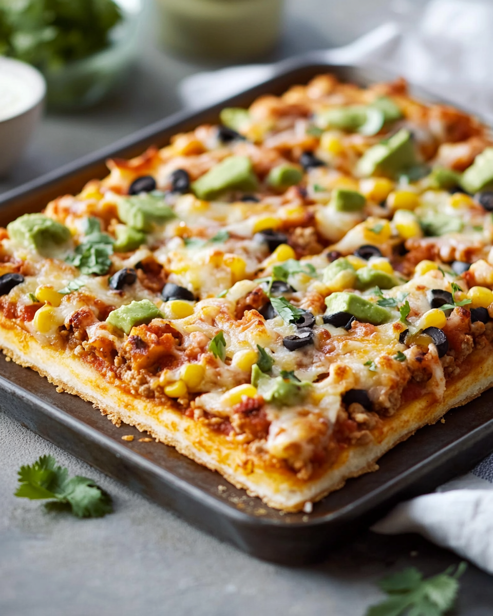 Tex-Mex Taco Pizza Squares