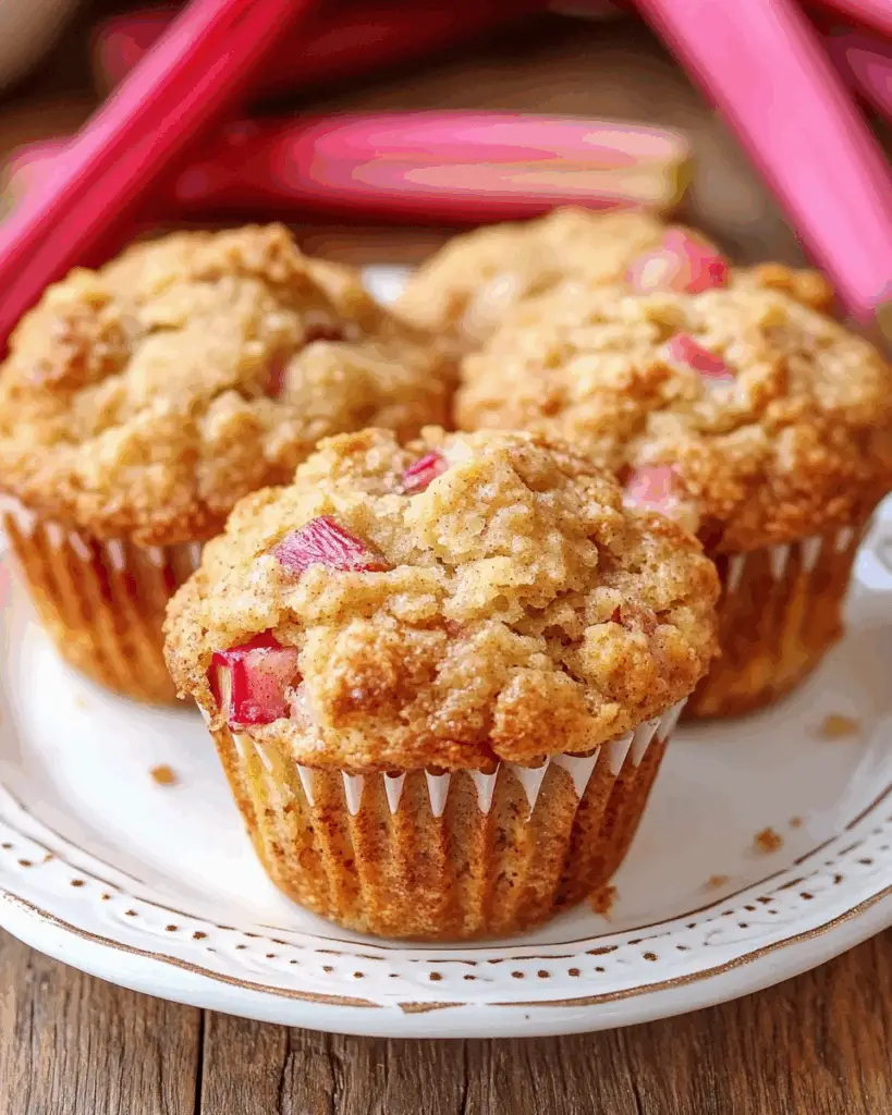 Cinnamon-Topped Rhubarb Muffins – Grandma Approved