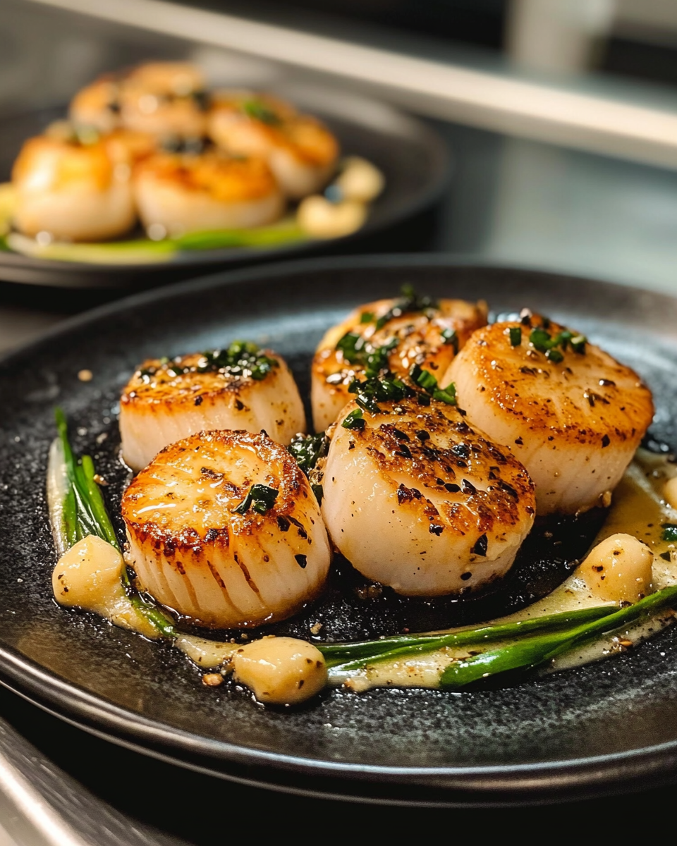 Black Stone Garlic Butter Scallops