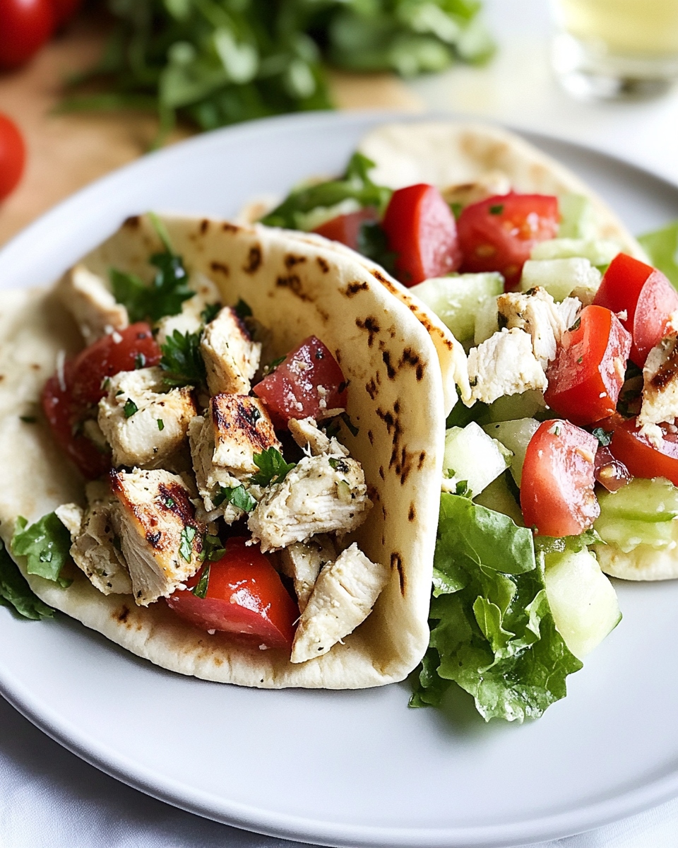 Mediterranean Chicken Pita Pockets