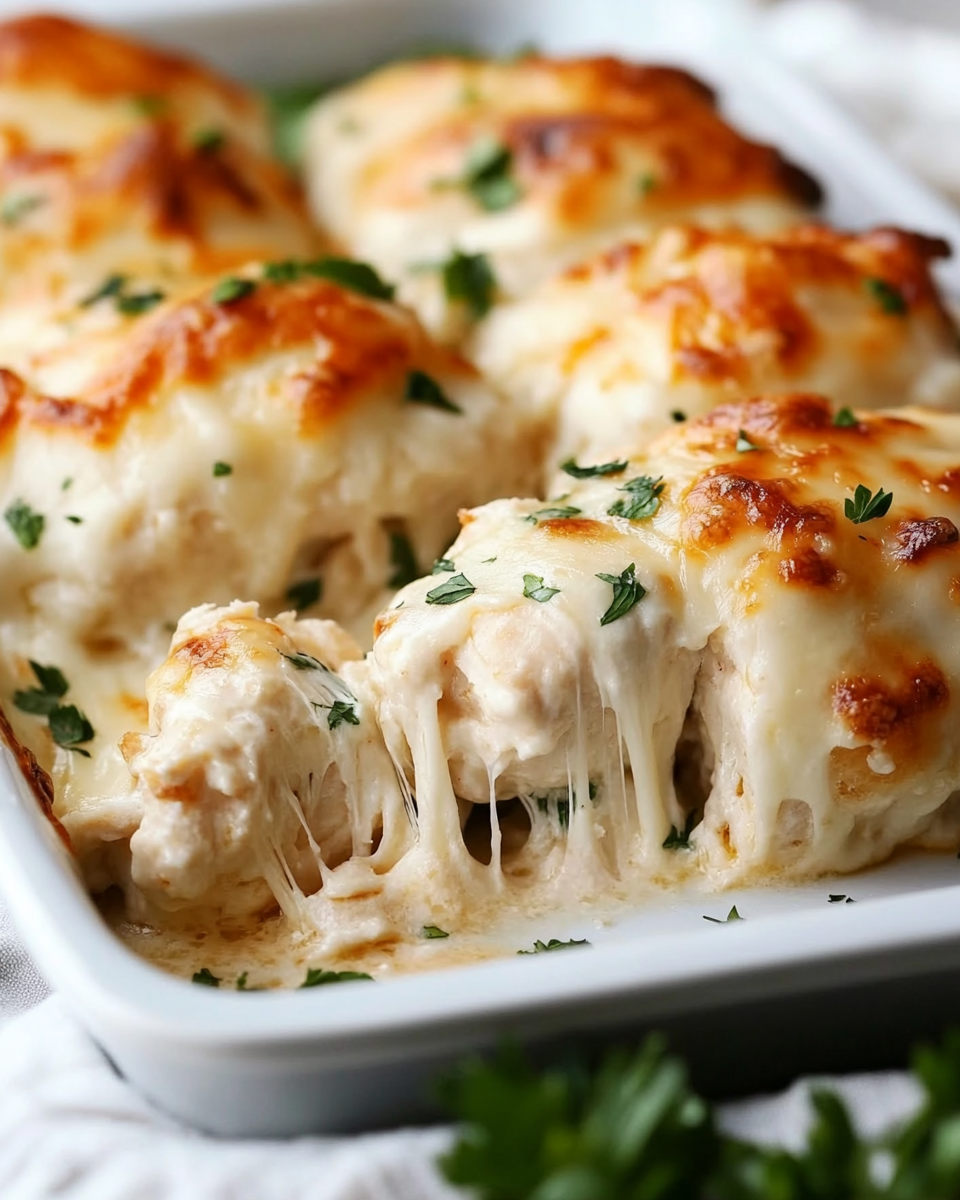 Cheesy Chicken Alfredo Roll-Ups