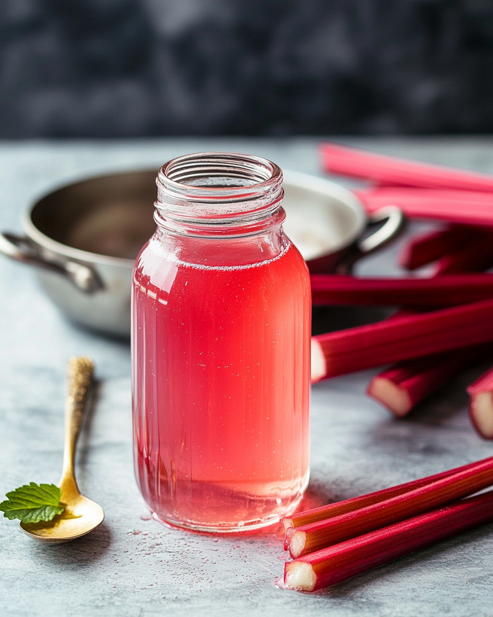 Homemade Rhubarb Simple Syrup
