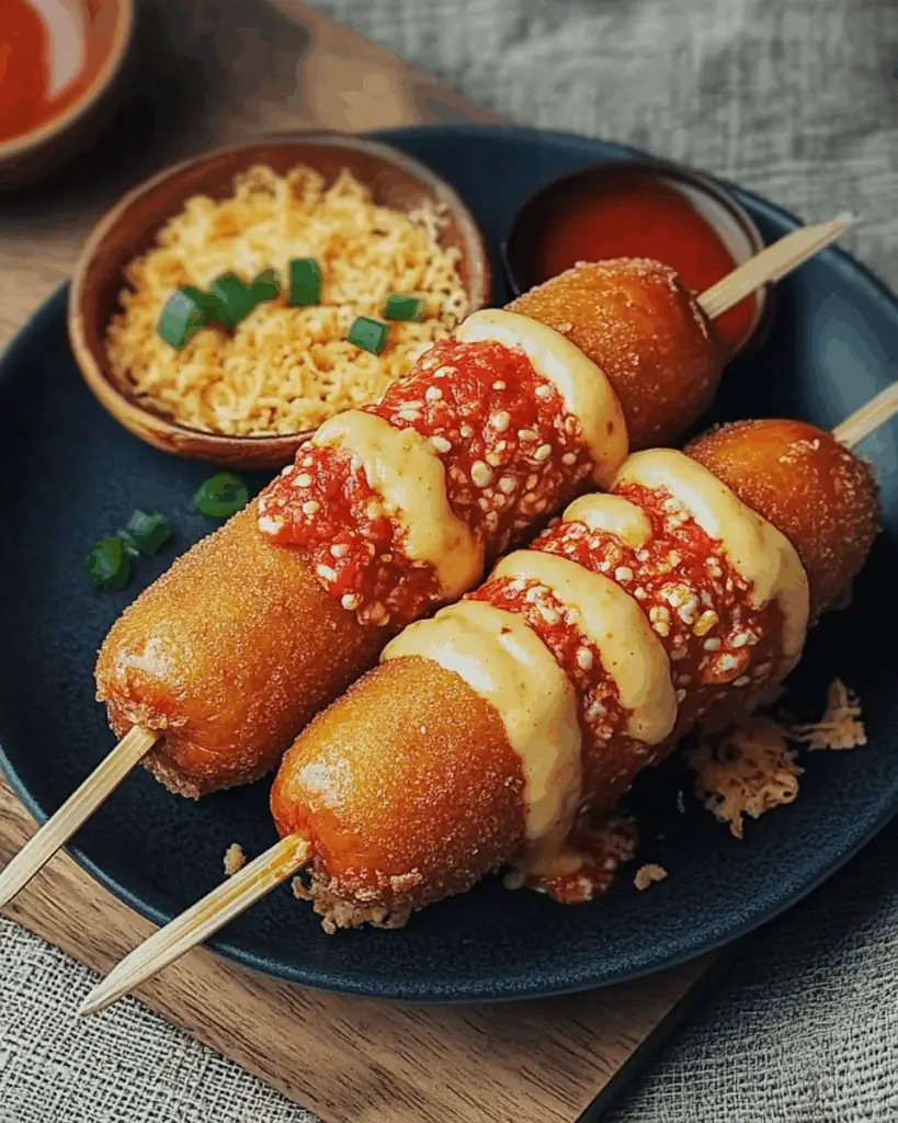 Korean Corn Dogs with Mozzarella