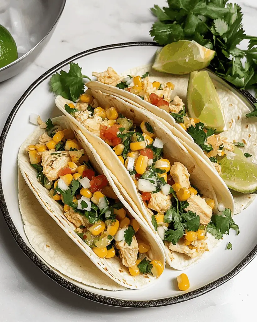 Zesty Lime Chicken and Corn Salsa Tacos