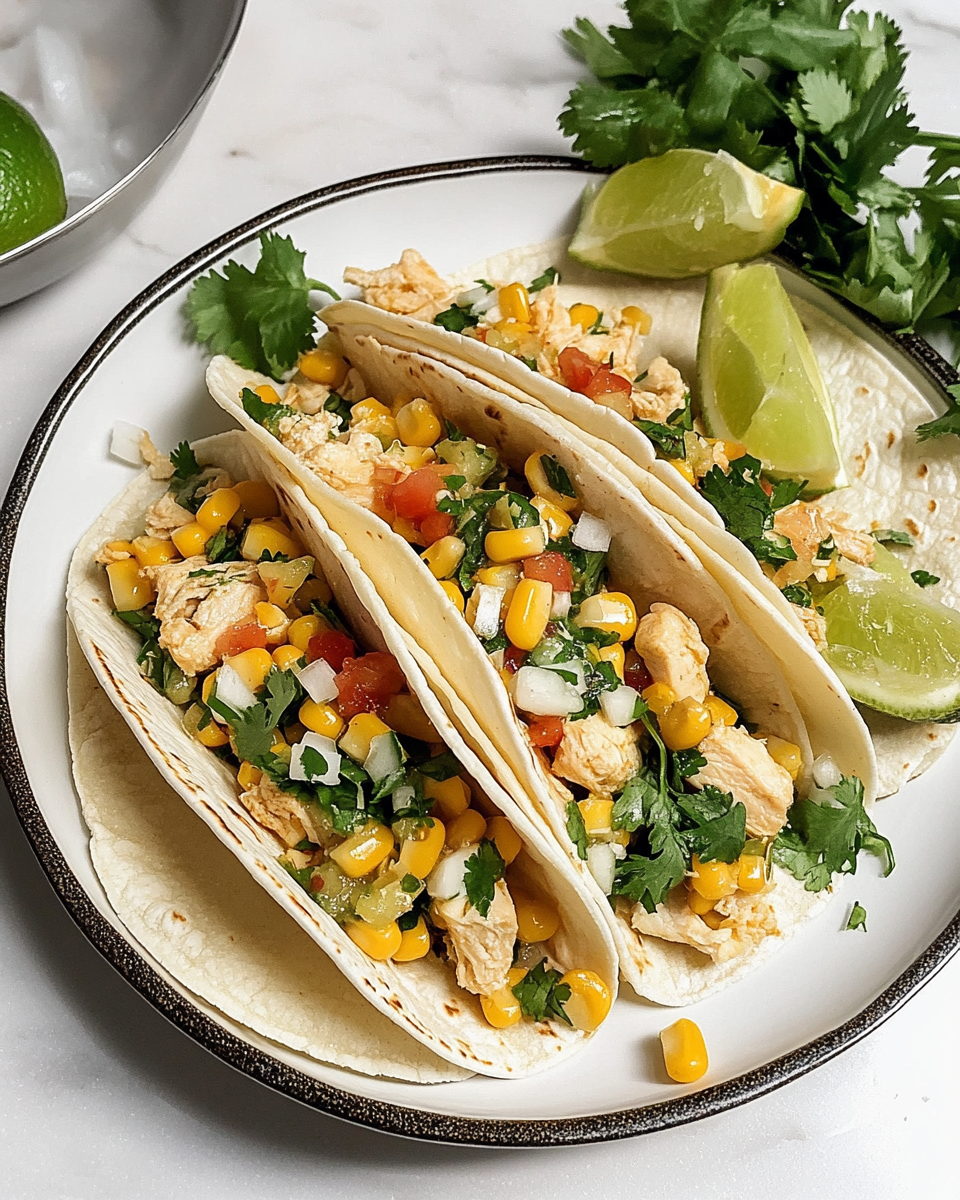 Zesty Lime Chicken and Corn Salsa Tacos