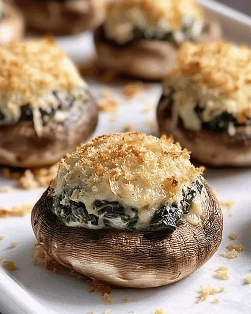 Cheesy Spinach Stuffed Mushrooms – The Perfect Holiday Appetizer