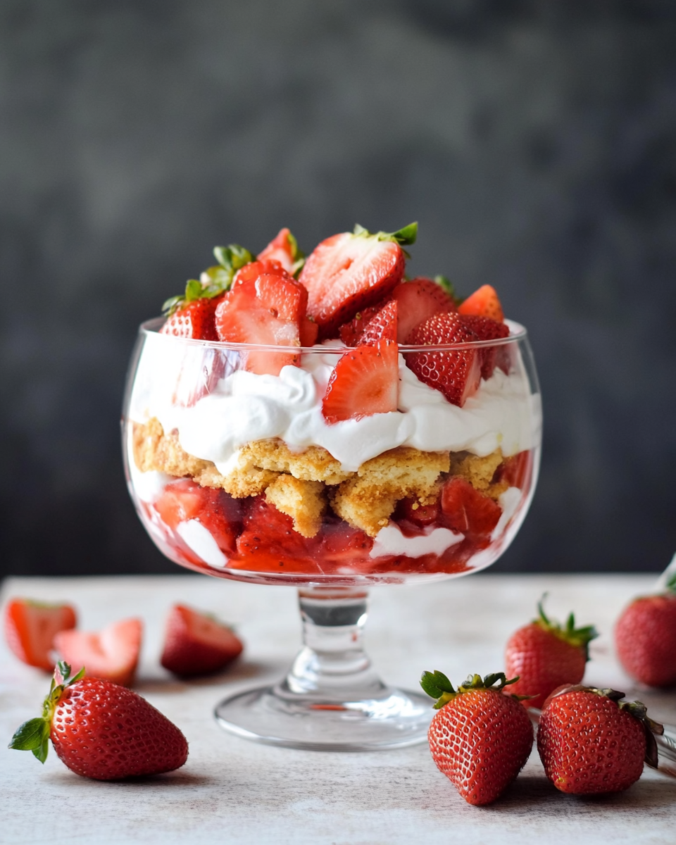 Easy Classic Strawberry Shortcake Trifle