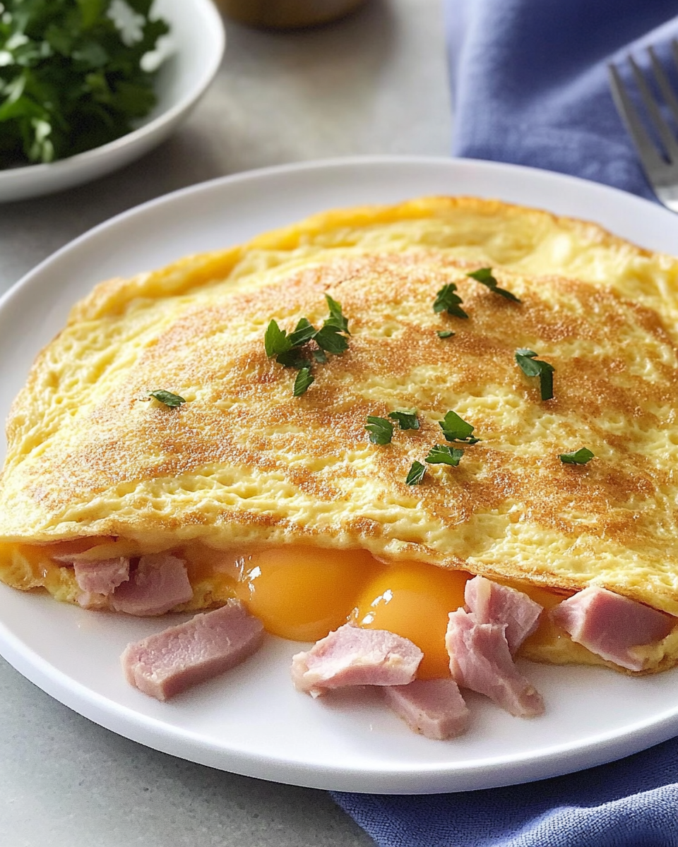 Ham and Cheese Omelette – Simple College Breakfast