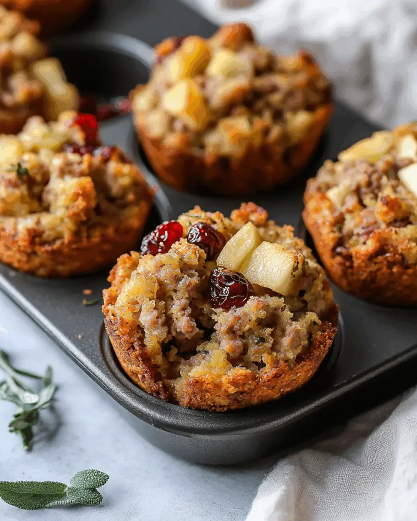 Sausage Cranberry Apple Stuffing Muffins – Stuffing with a Twist!