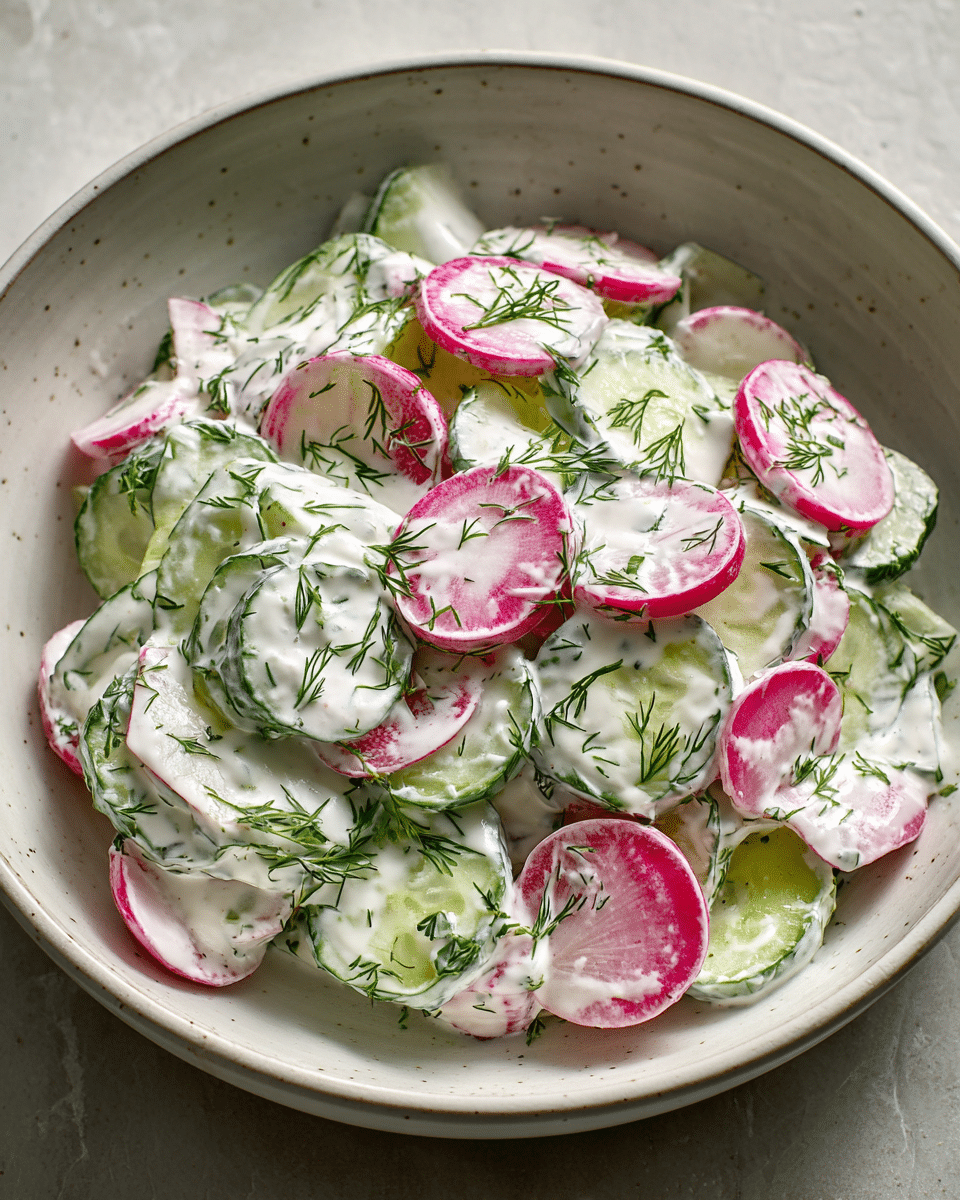 Cucumber Radish Yogurt Salad