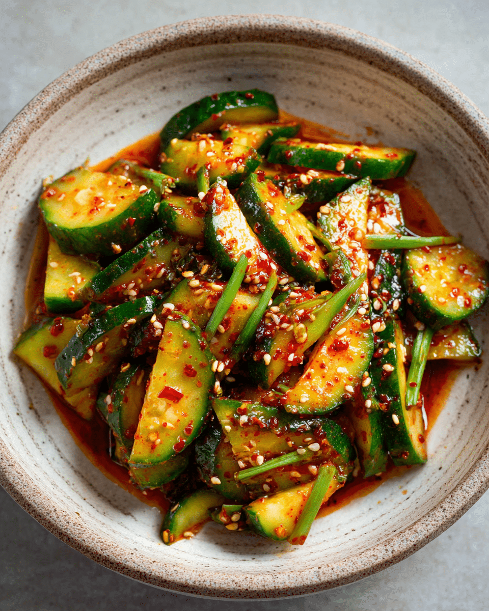 Korean Spicy Cucumber Salad (Oi Muchim)