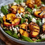 Roasted Peach & Goat Cheese Salad