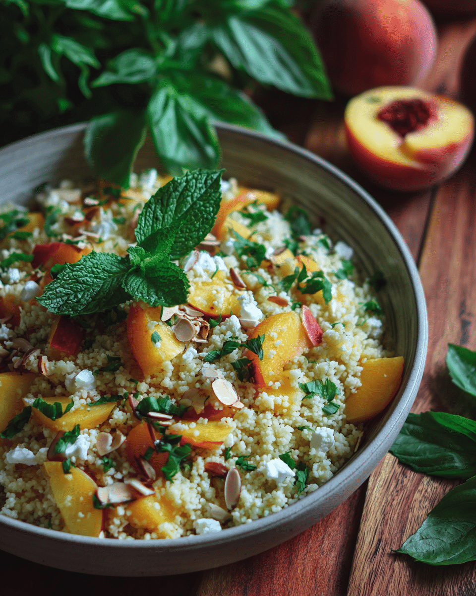 Peaches and Herb Couscous Bowl
