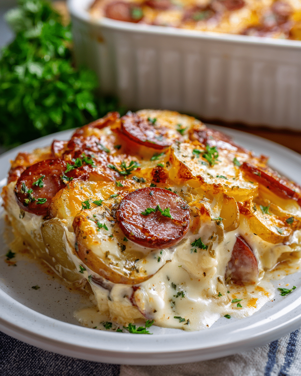 Kielbasa Potato Casserole