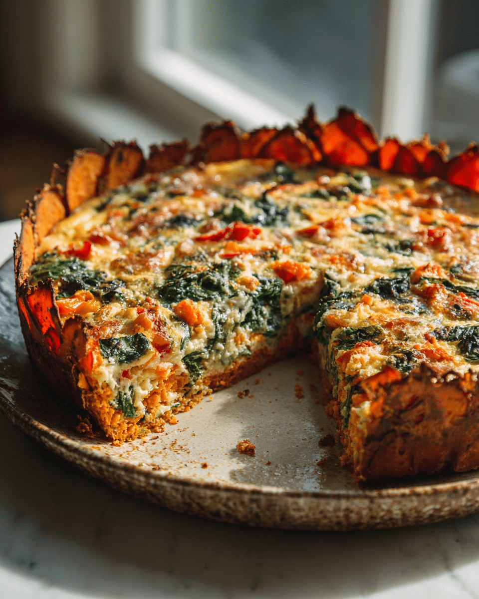 Sweet Potato Crust Quiche – Paleo-Friendly and Flavorful