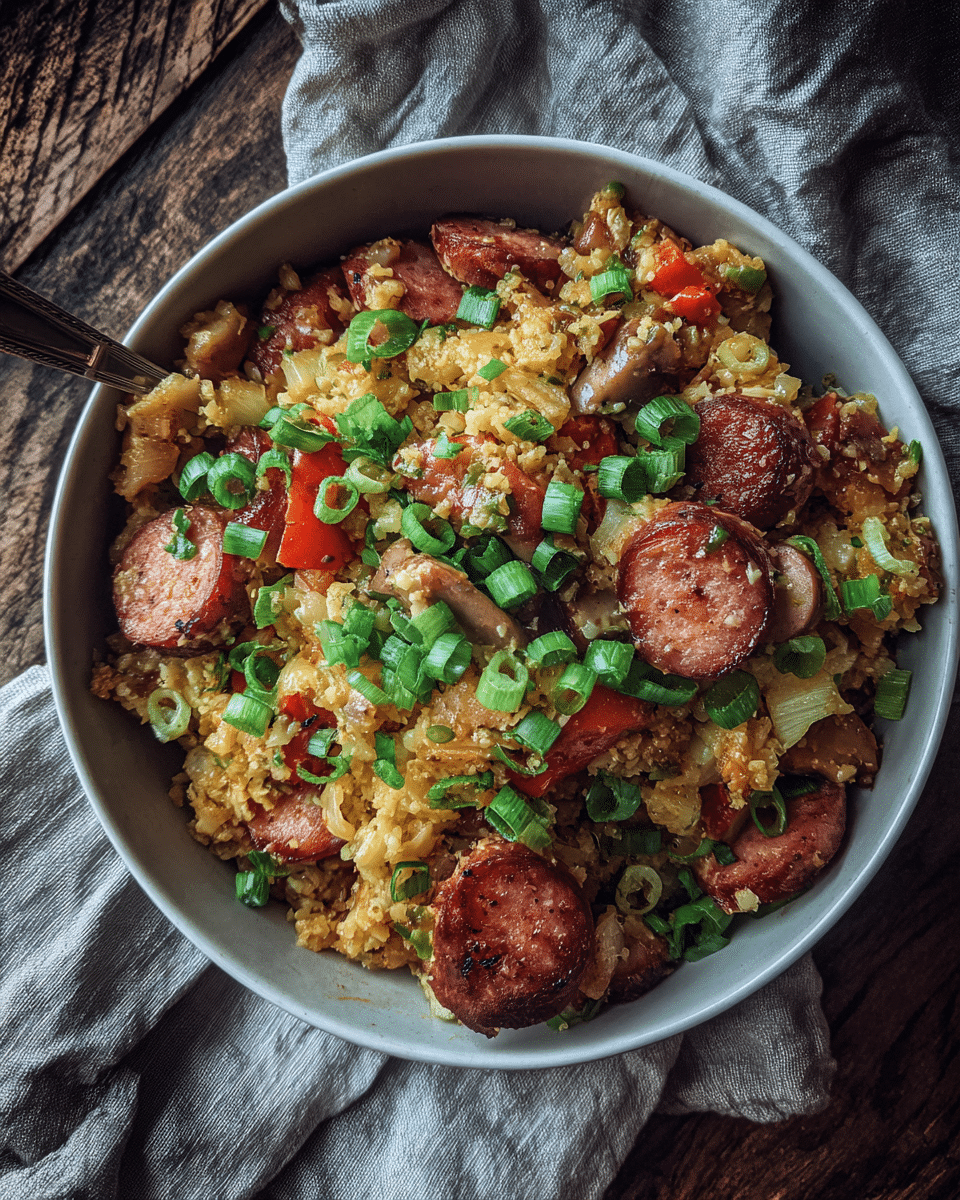 Kielbasa and Cauliflower Rice Bowl