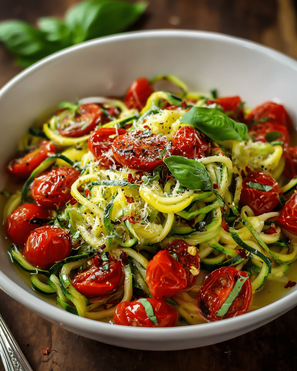 Tomato Basil Zoodle Pasta