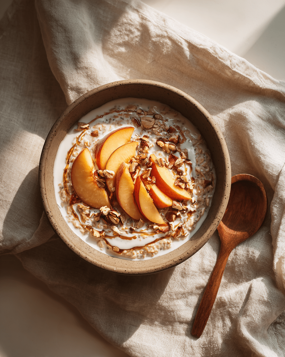 Peaches And Cream Oatmeal – Cozy Morning Comfort Bowl