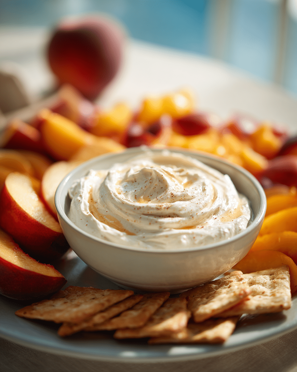 Peaches and Honey Greek Yogurt Dip
