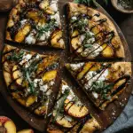 Balsamic Peach Flatbread Pizza