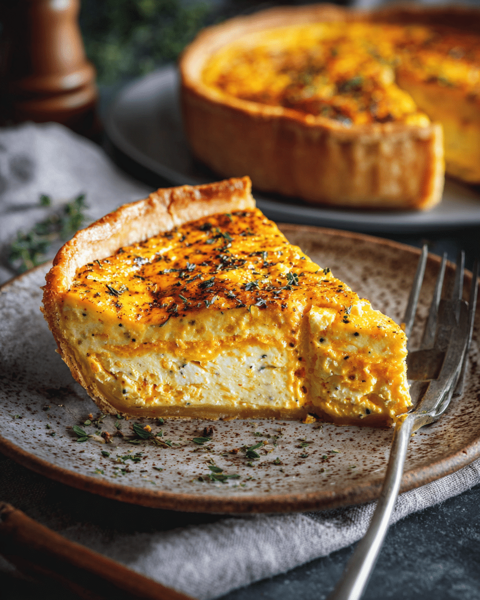 Triple Cheese Quiche – Cheddar, Feta & Gruyère Bliss