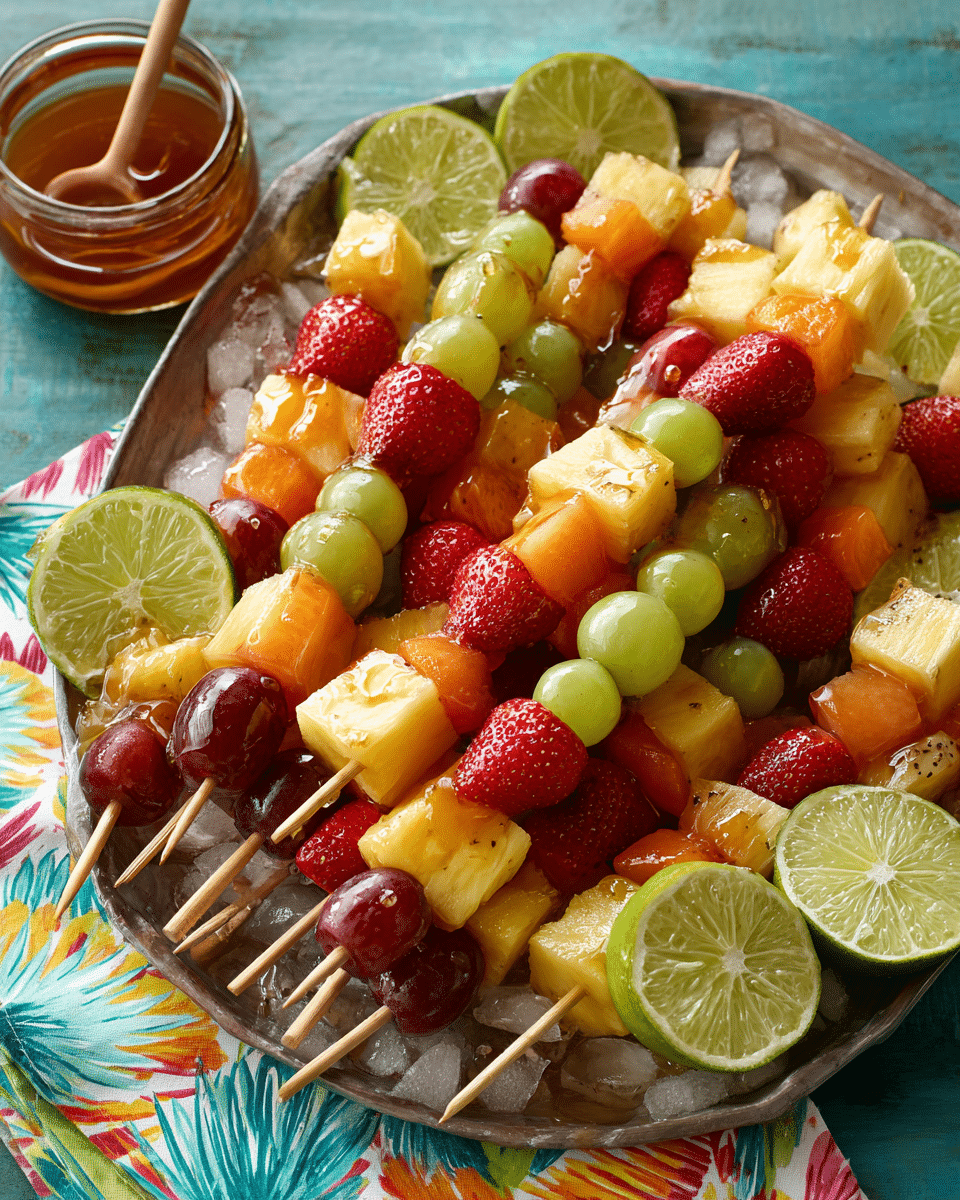 Honey Lime Fruit Skewers – A Refreshing & Fun Back to School Treat
