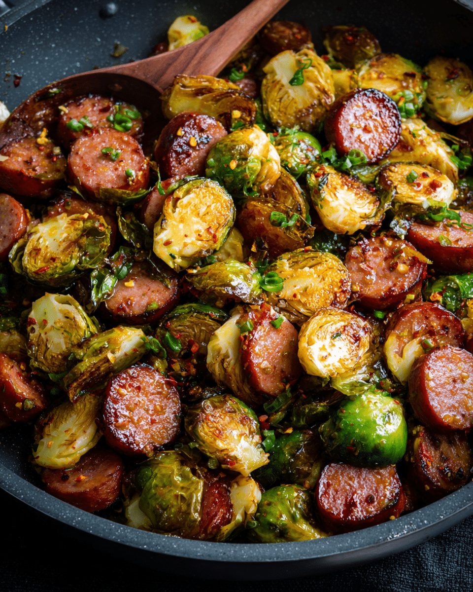Kielbasa and Brussels Sprouts Stir-Fry