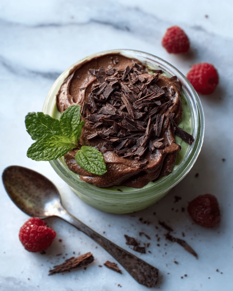 Mint Chocolate Avocado Mousse