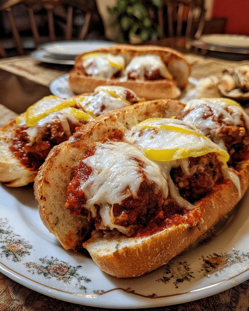 Banana Pepper Meatball Subs – Oven Baked