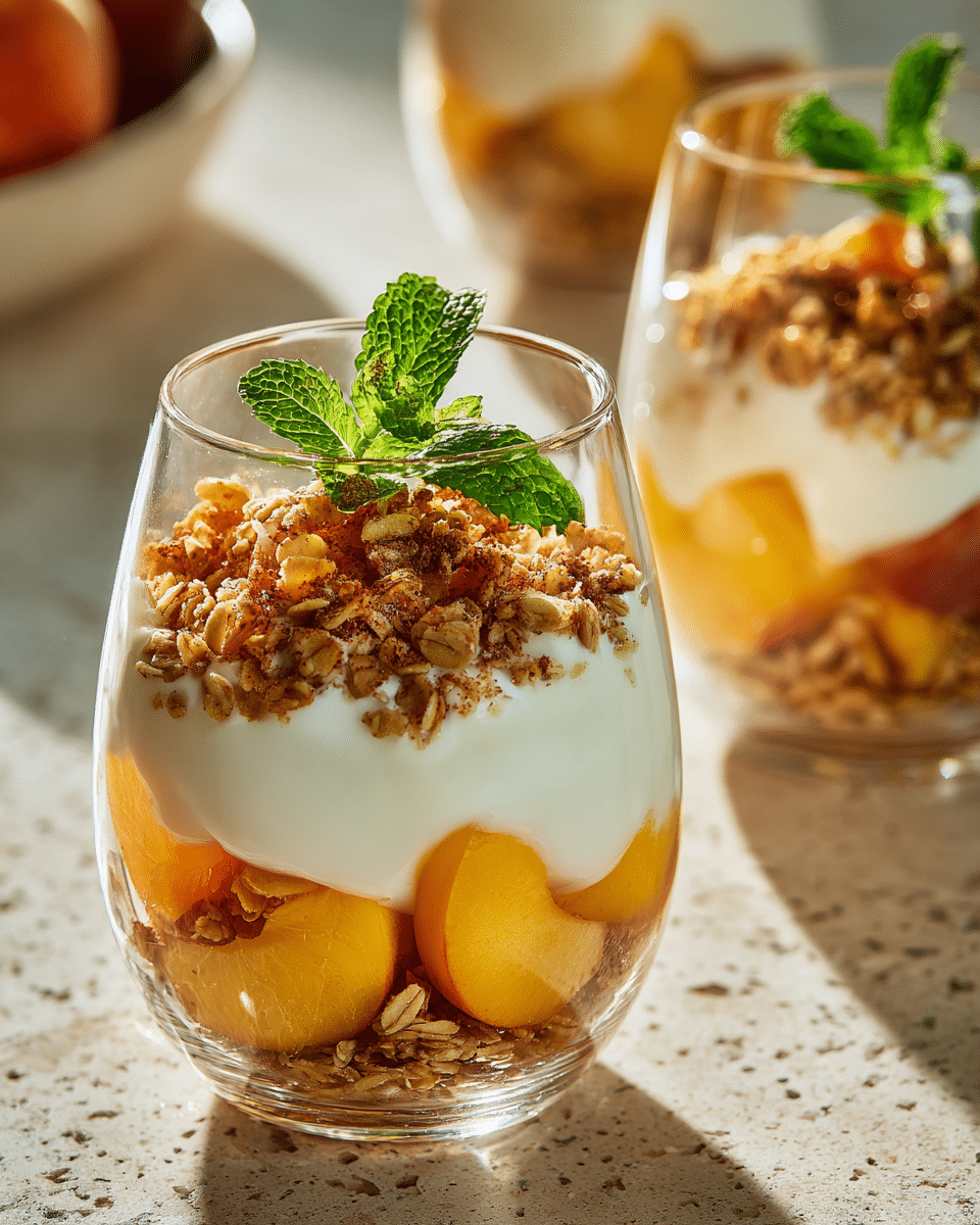 Easy Peach Yogurt Breakfast Parfait