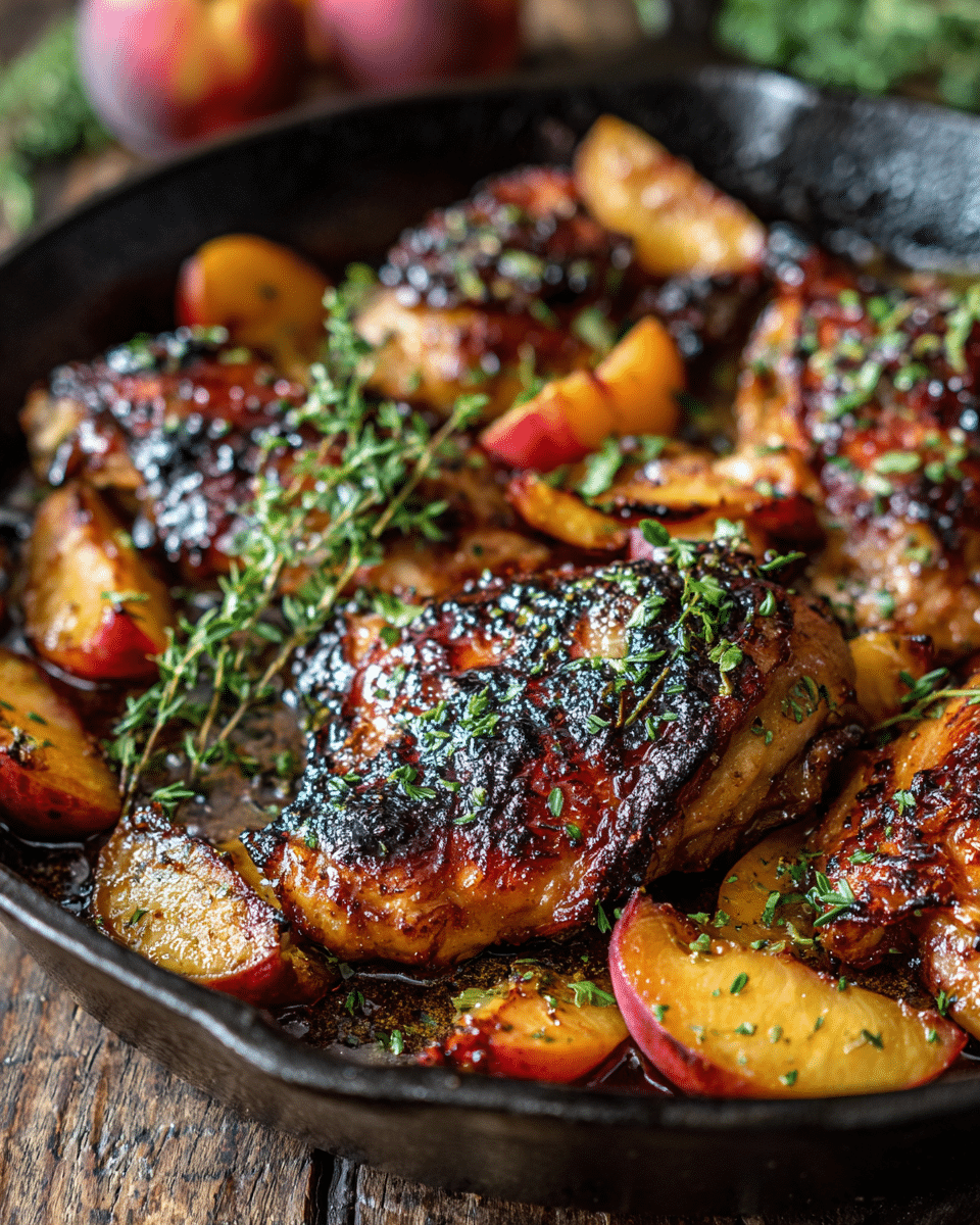 Easy Honey Glazed Peach Chicken