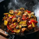 Patty Pan Squash Stir Fry with Tofu
