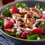 Spinach Strawberry Chicken Salad