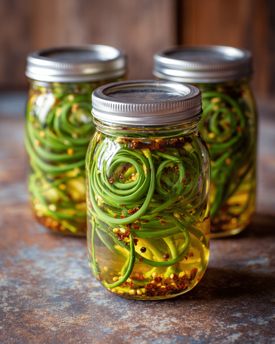 Pickled Garlic Scapes – Tangy Crunch in Every Bite