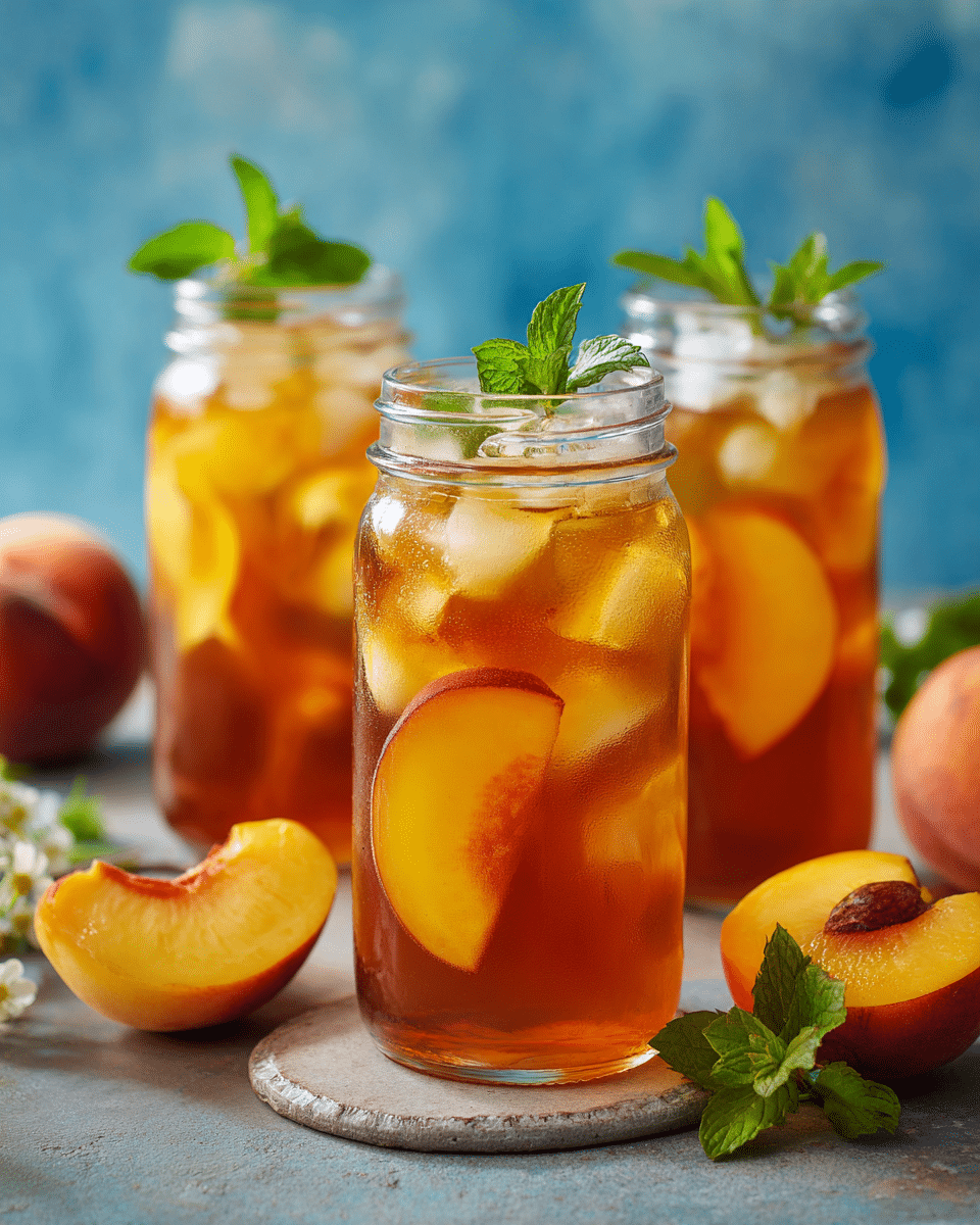 Easy Fresh Peach Iced Tea