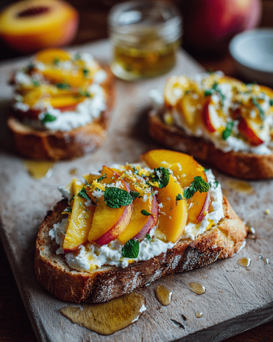 Peaches & Ricotta Toast
