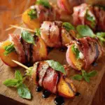 Grilled Peach & Prosciutto Wraps