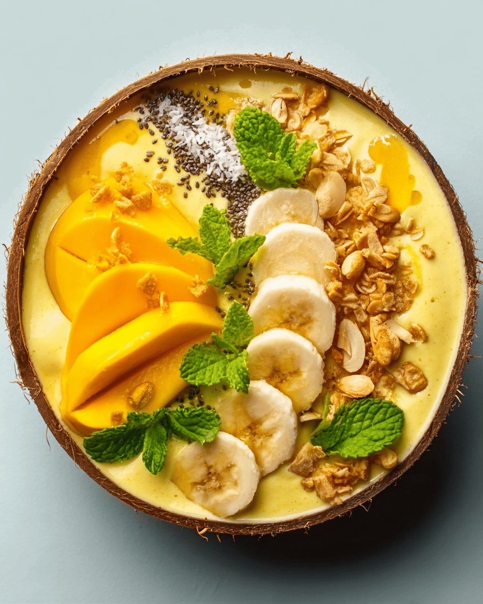 Minty Mango Smoothie Bowl