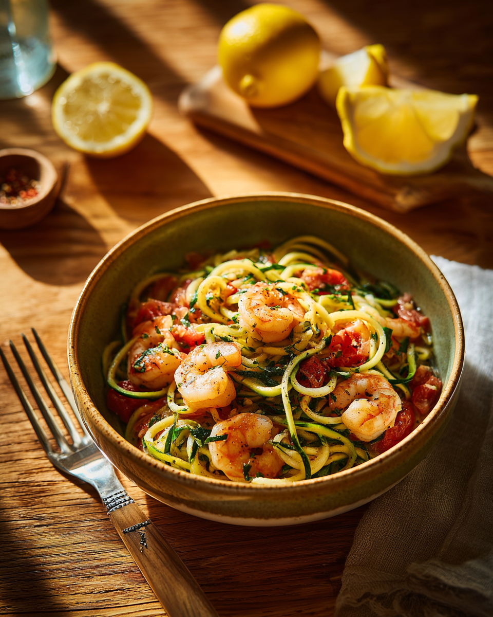 Easy Shrimp Zucchini Pasta – Low-Carb & Packed with Flavor