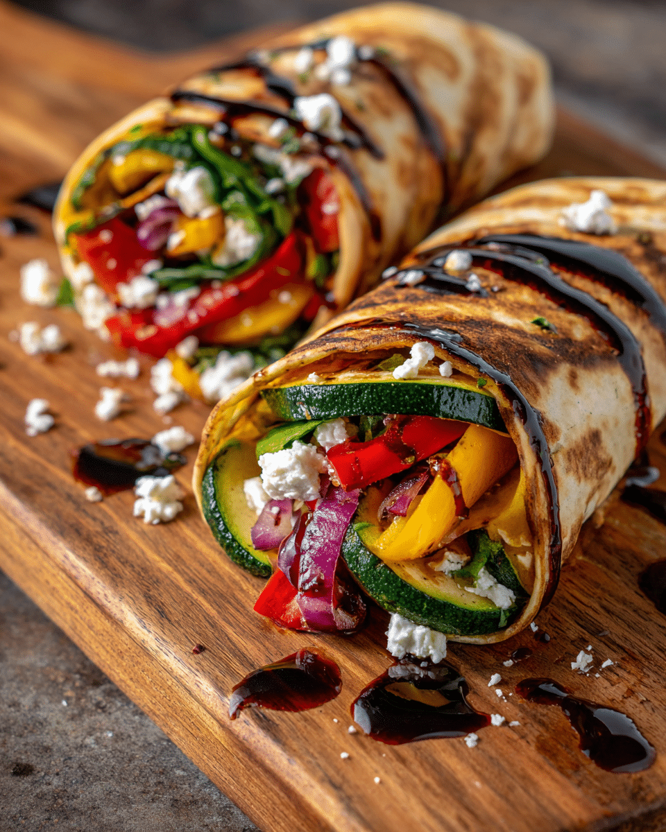 Grilled Veggie & Goat Cheese Wraps