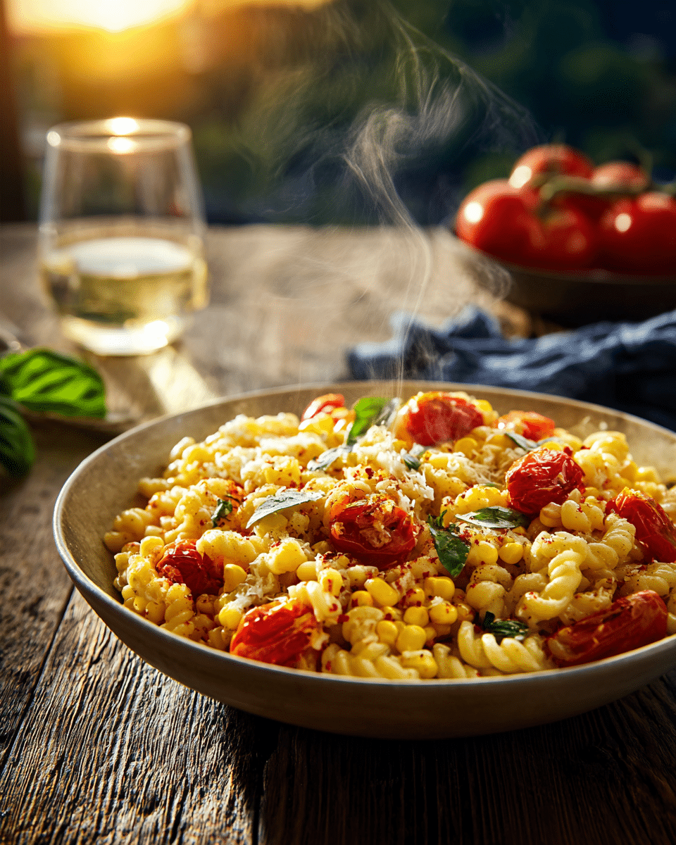Roasted Corn and Tomato Pasta – Sweet Summer Comfort