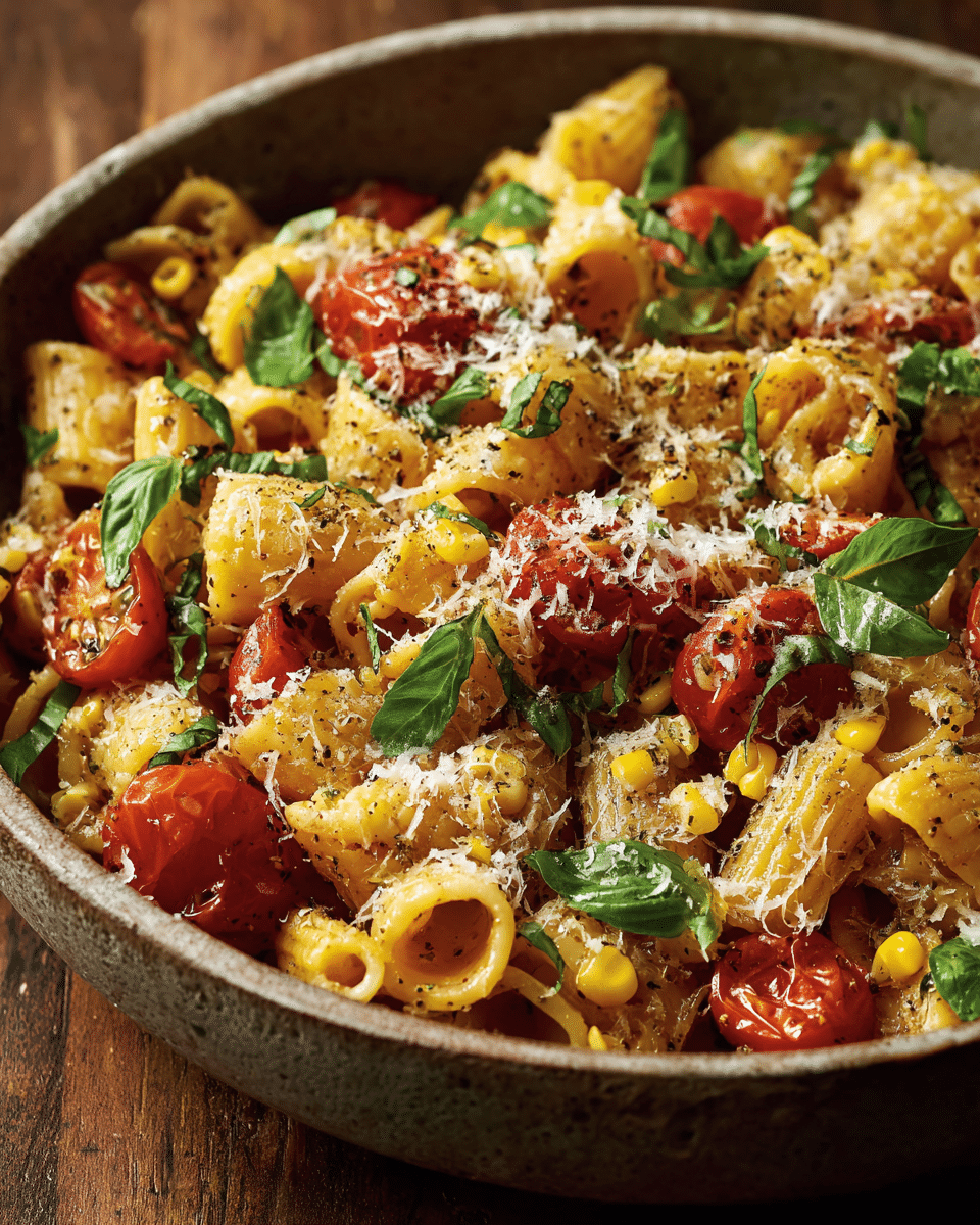 Easy Roasted Corn and Tomato Pasta – Sweet Summer Comfort