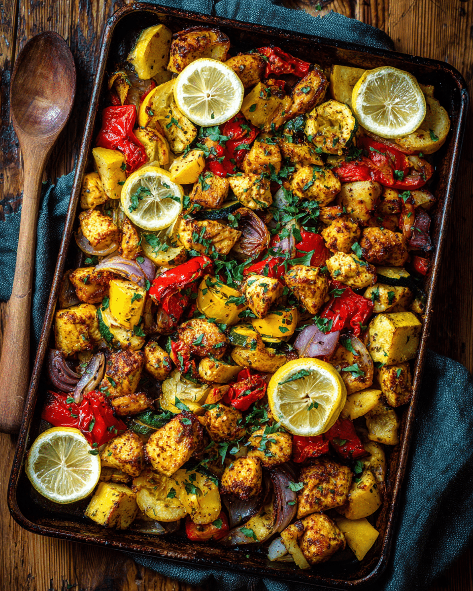 One-Pan Patty Pan Squash and Chicken